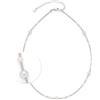 Jewels by Leonardo, collana Elsana, catena corta in acciaio inox argentato, perle imitative di colore bianco, crema e grigio chiaro, lunghezza 45-50 cm, gioiello regalo, 024333, 45 cm, Acciaio