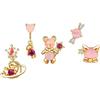 BodyBonita 5 Pezzi Orecchini in Delicati per Donna - Orecchini in Argento Sterling Ipoallergenici per Cartilagine Piercing Orecchio per Donna Set Sugar Bear Placcati in Oro 18 Carati