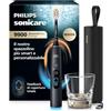Philips Sonicare Next-Generation DiamondClean 9900 Prestige Spazzolino elettrico - con SenseIQ, Feedback di copertura totale, Feedback di pressione, 24 impostazioni, nero quarzo, HX9813/92