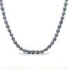 Collana In Perle Di Fiume Nero Piumato Di 7-8Mm Genuine Cultured Sterling