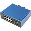 ‎DIGITUS DIGITUS 12 Port Gigabit Ethernet Industrial PoE Network Switch - 8X RJ45 + 4X SF