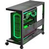 Supporto a Torre per Computer, Regolabile in Altezza, a 2 Livelli, ATX, Supporto