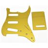 KAISH Battipenna a 11 fori ST/Strat Style HSS Pick Guard con piastra posteriore ST Tremolo Trem copertura per USA/Messico Stratocaster/Stratocaster Gold Mirror 1 strato