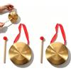 Tyatiyzn 4 pezzi Gong opera rame, Gong con mazze, martello rotondo, per orchestra, opera da chiesa, piatti fatti a mano con corda di cotone, ottone spessorato. (15cm)