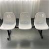 GMBAYUE Panca for Sala D'attesa, Sedie for Ufficio a 3 Posti, Sedie for Ospiti for Reception, Panche for Hall con Braccioli for Ufficio, Aeroporto, Banca, Ospedale, Barbiere(White)