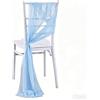 Pmnzdy 20 x 275 cm, tessuto in tulle, decorazione per sedie, fiocchi, per sedie di nozze, per sedie, in chiffon, per matrimoni, feste, Natale, blu, 10 pezzi