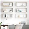 Tonture Scaffale a cubo, 6 pezzi, in legno di rovere Sonoma, 60 x 15 x 23 cm, mensola sospesa, libreria, organizer decorativo per soggiorno