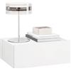 HOMCOM Comodino Sospeso con Cassetto, 40x30x15 cm, Bianco