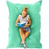 Green Bean© Poltrona a sacco da interni XXL 140x180cm 380 L imbottitura in perle EPS per bambini e adulti Cuscino gigante Lavabile Resistente alle intemperie Sedia Cuscino per pavimento Menta Pastello