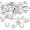 PATIKIL 50pz 8mm 1/3 Pollici Larghezza Spirale Punte per Stecche per Cucire, Punte per Stecche Corsetto Acciaio Carbonio Zincato Coperture estremità per Abito Sposa Costume, Tono Argento