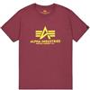 Alpha Industries - Basic T-Shirt, T-shirt Uomo, Rosso (Burgundy 184), Small (Taglia Produttore: Small)