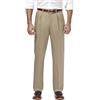 Haggar - Premium No-Iron Classic-Fit Expandable-Waist Pleat-Front Pant, Pantaloni Casual Uomo