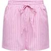 Only Striped Shorts Onlloris-Pantaloncini a Righe Wvn, Bustina Lilla, S Donna