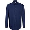 Seidensticker Uomo Business Hemd Regular Camicia Formale Not Applicable, Blu (Dunkelblau 19), 47