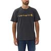 Carhartt, Herren, Lockeres, schweres, kurzärmliges T-Shirt mit Logo-Grafik, Anthrazit meliert, XXL