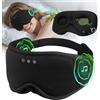 LC-dolida - Mascherina per dormire con cuffie Bluetooth 5.4, mascherina per gli occhi 3D oscurante con morbido cotone di bambù, per chi dorme sul fianco, per donne e uomini, cuffie per dormire con