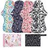 ZCOINS Set di 6 assorbenti igienici riutilizzabili lavabili da donna, XS 16 cm