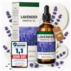halercay Olio Essenziale di Lavanda 100ml - 100% Puro e Naturale Oli Essenziali per Aromaterapia - Ideale per Diffusore, Massaggio, Bagno e Relax - Aiuta il Rilassamento e il Sonno