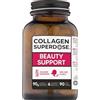 GOLD COLLAGEN COLLAGEN SUPERDOSE Beauty Support - Collagene Marino Idrolizzato, Integratore con Vitamina C, Zinco, Rame ed Estratto di Semi d'Uva per Pelle, Capelli e Unghie, Azione Antiossidante - 90 Compresse
