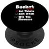 Bucket List Get Tickets Win Game Show Lu Elenco dei secchi Ottieni biglietti Vinci Game Show Lucky Contestants PopSockets PopGrip Adesivo