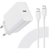 DEESOOCO 30W Caricatore USB C Rapido for iPhone 17 16 15/17 16 15 Pro/17 16 15 Pro Max/17 Air/16 15 Plus/iPad Pro/Mini/Air, Samsung Galaxy, Tipo C Cavetto Ricarica per USBC Carica Batteria con Cavo 2M