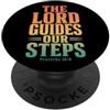 Bible Verse Proverbs 19 9 Tees Co Il Signore guida i nostri passi Proverbi 16:9 Versetto della Bibbia PopSockets PopGrip Adesivo