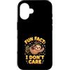 Fun Fact I Don't Care Meme Custodia per iPhone 16 Divertente detto sarcastico fatto divertente che non mi interessa