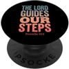 Bible Verse Proverbs 19 9 Tees Apparel Il Signore guida i nostri passi Proverbi 16:9 Versetto della Bibbia PopSockets PopGrip Adesivo