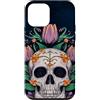 Skull Flower Cottagecore Floral Flowers Custodia per iPhone 12 mini Floreale Zucchero Teschio Fiore Tulipano Rosa Halloween Cottag
