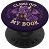 Dragon Fantasy Book Worm Bookish Book Lo Cute Dragon Books Cottagecore Bookish PopSockets PopGrip Adesivo