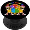 First Day Winner Dabbing Pencil Cool Sun 6 ° grado Sesta elementare Wheel Spin Win divertente ritorno a scuola PopSockets PopGrip Adesivo