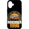 Jahrgang 1990 36. Geburtstag Awesome Custodia per iPhone 16 Grande da novembre 1990 36° compleanno frase 36 anni