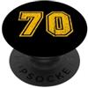 Leggende dello sport Numero della squadra sportiva vintage gialla n. 70 PopSockets PopGrip Adesivo