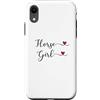 Fun Designs Custodia per iPhone XR Cavallo Ragazza Cuore carino scritto a mano Tipografia Regalo