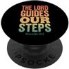 Bible Verse Proverbs 19 9 Tees Apparel Il Signore guida i nostri passi Proverbi 16:9 Versetto della Bibbia PopSockets PopGrip Adesivo