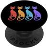 Mid-century Modern Cats 50's 60s Style V Retro Vintage Mid-century Modern Look Cats 50's 60's Style PopSockets PopGrip Adesivo