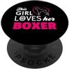 Boxer Mom Doggo Studio Boxer Dog Mom Cute Heart Paw Girl Lover Design minimalista PopSockets PopGrip Adesivo