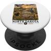 Atomic Gorilla Progettazione di viaggi del paesaggio della prateria dell'acquerello del Nord Dakota PopSockets PopGrip Adesivo