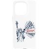 Maglietta Con Bandiera Americana Donna D Custodia per iPhone 15 Pro Femminismo T Shirt Donna American USA Ragazze Bandiera