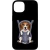 Beagle Puppy Lover PS Custodia per iPhone 13 Divertente cucciolo di beagle in un marsupio per gli amanti dei cani