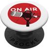 DJ Mic Apparel Microfono On Air Podcast Radio Host Audio Studio Design PopSockets PopGrip Adesivo