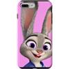 Disney Custodia per iPhone 7 Plus/8 Plus Disney Zootopia 2 Judy Hopps Bunny Rabbit Big Face Pink