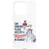 Maglietta Con Bandiera Americana Donna D Custodia per iPhone 15 Pro Femminismo T Shirt Donna American USA Ragazze Bandiera