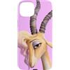 Disney Custodia per iPhone 15 Plus Disney Zootopia 2 Gazelle Pop Star Big Face Purple-Pink