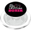 Boxer Mom Doggo Studio Boxer Dog Mom Cute Heart Paw Girl Lover Design minimalista PopSockets PopGrip per MagSafe