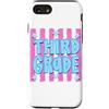 Retro Handpainted Striped Teacher Back t Custodia per iPhone SE (2020) / 7/8 Insegnante di terza elementare Scuola elementare Vintage 3rd Grade Team