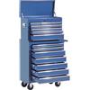 Homcom fahrbarer officina carrello, chiudibile con 16 cassetti, colore: blu