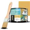 JOVIRA PINTURAS Chalk Paint - Vernice gessata all'acqua opaca + Pennello speciale per legno. Rinnovate i vostri mobili con creatività. (375 Millilitri, Senape + Pennello)