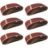 FD-Workstuff Nastri Abrasivi in Tessuto │ 10 pezzi │ 75 x 457 mm │ Mixpack (2 x grana 40/60/80/120/180 ciascuno) │ per levigatrici a nastro │ Carta Abrasiva │ Set di Nastri Abrasivi