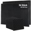 AUSLET - 36 pannelli acustici per stanza, 30 x 30 x 3 cm, pannelli in schiuma fonoassorbente per soffitto, pannelli da parete per gaming, pannelli in schiuma fonoassorbenti per parete